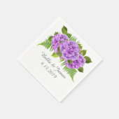 Moderne Paarse Hydrangea bruiloft Collectie servet (Hoek)