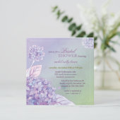 Moderne Paarse hydrangeas Floral Vrijgezellenfeest Kaart (Staand voorkant)