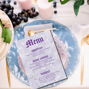 Moderne Paarse Kaarten van het Menu van de Bindin
