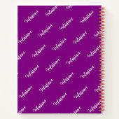 Moderne Paarse kleur - Initiaal naam monogrammed Notitieboek (Achterkant)