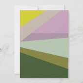 Moderne Paarse kleurblokkering Groene GraduPartij Kaart (Achterkant)