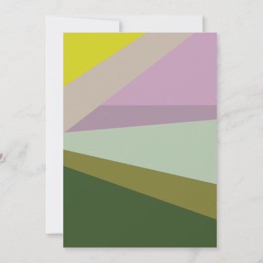 Moderne Paarse kleurblokkering Groene GraduPartij Kaart (Achterkant)