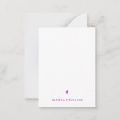 Moderne Paarse koffiehaard en naam Notitiekaartje (Voorkant)