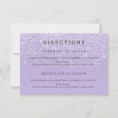 Moderne paarse lavendel tart bruiloft kaart (Voorkant)