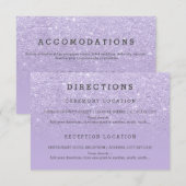 Moderne paarse lavendel tart bruiloft kaart (Voorkant / Achterkant)