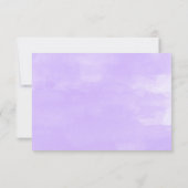 Moderne paarse lavendel waterverf bruiloft RSVP Kaartje (Achterkant)