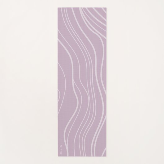 Moderne Paarse Lavendel Wave Gepersonaliseerde Yog Yogamat (Voorkant)