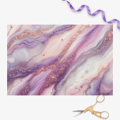 Moderne Paarse Lavendelmarmer met Glitteraders Tissuepapier