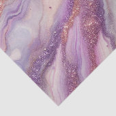 Moderne Paarse Lavendelmarmer met Glitteraders Tissuepapier (Detail)