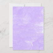 Moderne paarse lavender waterverf Wedding Kaart (Achterkant)