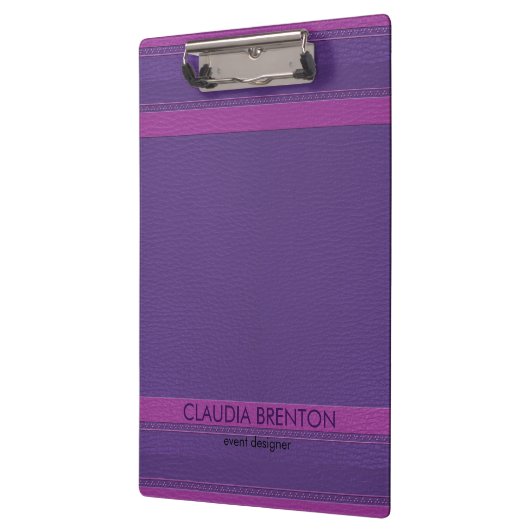 Moderne Paarse lederen look Klembord (Links)
