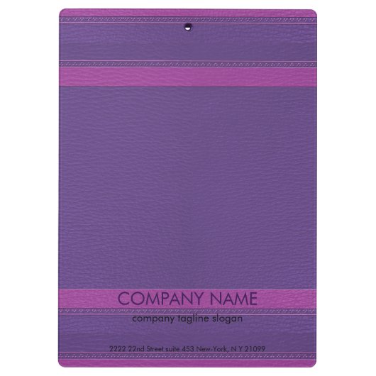 Moderne Paarse lederen look Klembord (Achterkant)