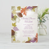 Moderne Paarse LEF Bridal Shower-uitnodiging Kaart (Staand voorkant)