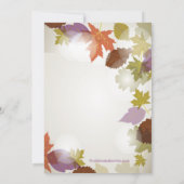 Moderne Paarse LEF Bridal Shower-uitnodiging Kaart (Achterkant)