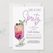 Moderne Paarse liefde bij eerste Spritz Vrijgezell Kaart (Voorkant)