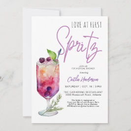 Moderne Paarse liefde bij eerste Spritz Vrijgezell Kaart