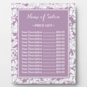 Moderne Paarse lijst met prijzen voor meisjes in s Fotoplaat (Voorkant)