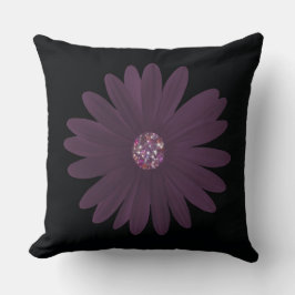 Moderne paarse maaltijd met glitter center kussen
