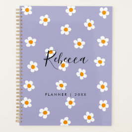 Moderne Paarse Madeliefjes Bloemen 2023 Persoonlij Planner