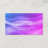 Moderne Paarse Magenta Abstracte golven van de Gra Visitekaartje (Achterkant)