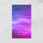 Moderne Paarse Magenta Abstracte golven van de Gra Visitekaartje (Voorkant)