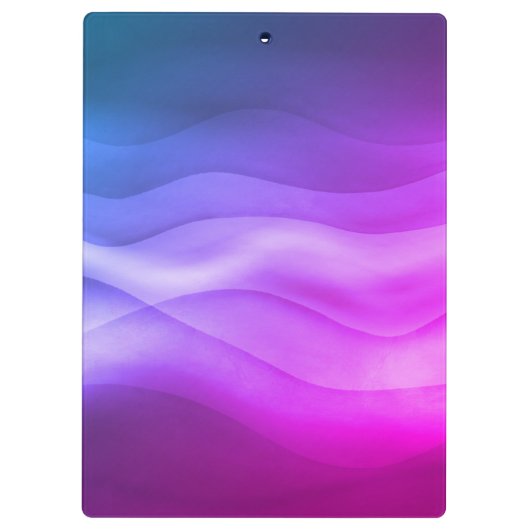 Moderne Paarse Magenta gradiënt Abstracte Golven Klembord (Achterkant)
