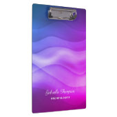 Moderne Paarse Magenta gradiënt Abstracte Golven Klembord (Rechts)