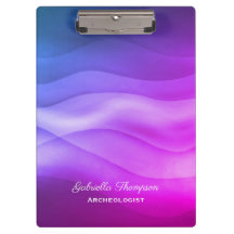 Moderne Paarse Magenta gradiënt Abstracte Golven