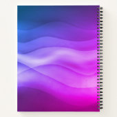 Moderne Paarse Magenta gradiënt Abstracte Golven Notitieboek (Achterkant)