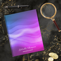 Moderne Paarse Magenta gradiënt Abstracte Golven