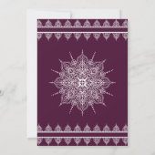 Moderne Paarse Mandala Mehndi Ceremonie Kaart (Achterkant)