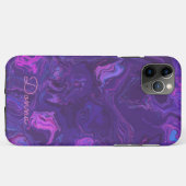 Moderne Paarse Marble Abstracte iPhone/iPad case (Achterkant (horizontaal))