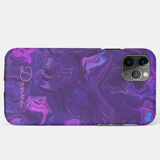 Moderne Paarse Marble Abstracte iPhone/iPad case (Achterkant (horizontaal))