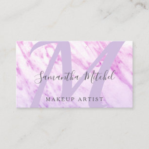 Moderne Paarse marmeren make-up artist Visitekaartje