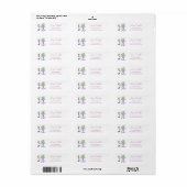 Moderne Paarse Meermin Dansend Retouradres Etiket (Full Sheet)