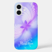 Moderne Paarse Meisjesachtige Abstracte Vlinder Na Case-Mate iPhone Case (Achterkant)