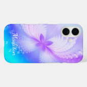 Moderne Paarse Meisjesachtige Abstracte Vlinder Na Case-Mate iPhone Case (Achterkant (horizontaal))