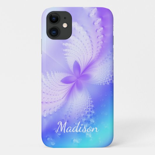 Moderne Paarse Meisjesachtige Abstracte Vlinder Na Case-Mate iPhone Case (Achterkant)