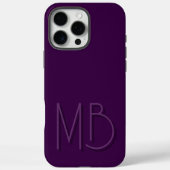 Moderne Paarse Monogram Eerste Letters Hedendaags Case-Mate iPhone Case (Achterkant)