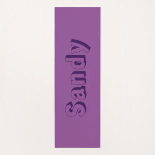Moderne paarse monogram naam yogamat