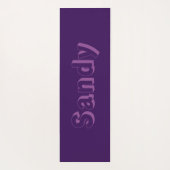 Moderne paarse monogram naam yogamat (Achterkant)