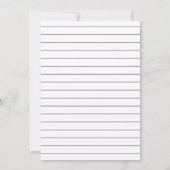 Moderne paarse monogram trouwfoto save the date (Achterkant)