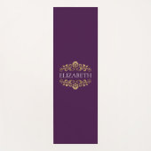 Moderne Paarse monogram werkout Yoga Mat (Voorkant)