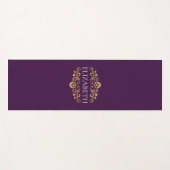 Moderne Paarse monogram werkout Yoga Mat (Voorkant (horizontaal))