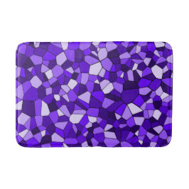 Moderne Paarse Mozaïek Geometrisch Badmat
