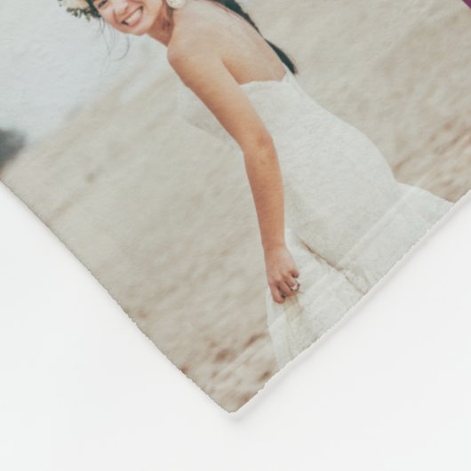 Moderne paarse multi-foto scriptfamilie elegant fleece deken (Hoek)