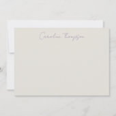 Moderne Paarse naam met handgeschreven script Notitiekaartje (Voorkant)