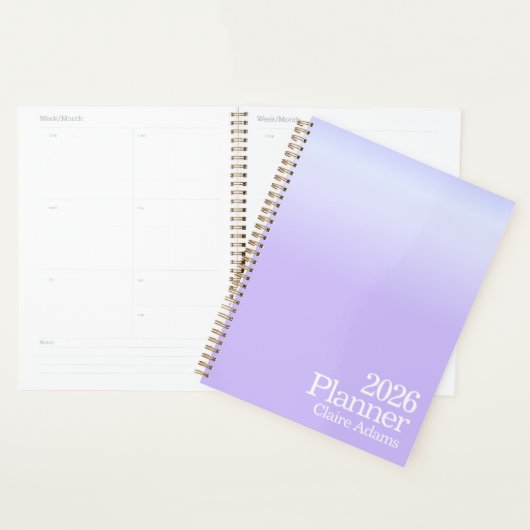 Moderne Paarse Ombre Planner (Display)