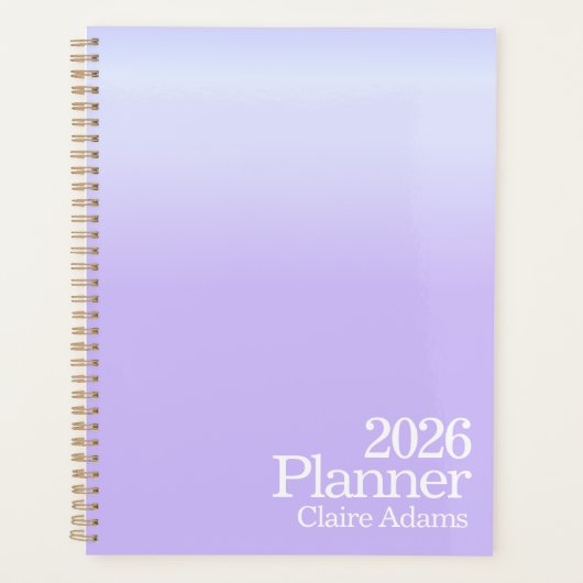 Moderne Paarse Ombre Planner (Voorkant)