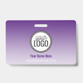 Moderne Paarse Ombre Professionele Naambadge Badge